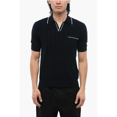 Cotton Short Sleeved Polo With Contrasting Edges