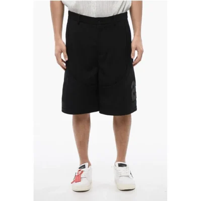 Virgin Wool Shorts With 23 Embroidery