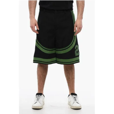 Patched VARSITY Shorts with Tape Details