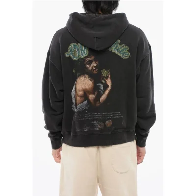 Brushed Cotton Skate-Fit BACCHUS Printed Hoodie