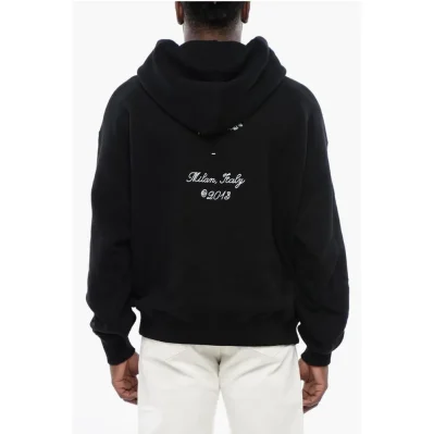 Embroidered Brushed Cotton Hoodie