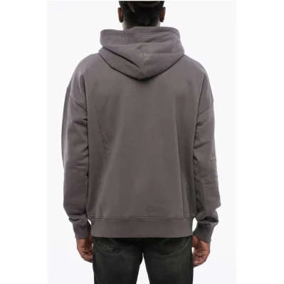 Solid Color S-ROB-HOOD-DOVAL-PJ Hoodie with Patch Pocket