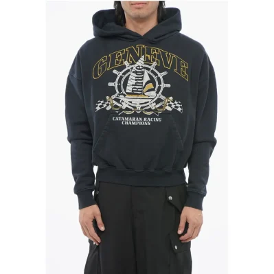 Printed Hoodie with Patch Pocket
