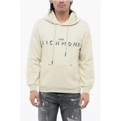 Brushed Cotton Hoodie With Embroidered Logo