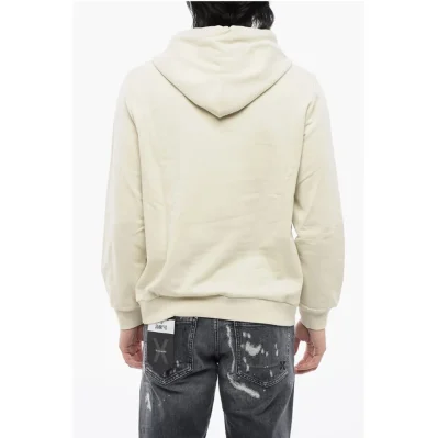 Brushed Cotton Hoodie With Embroidered Logo