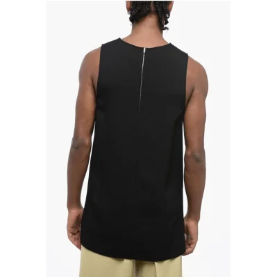 Back Zipped Viscose Tank Top
