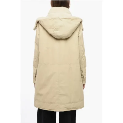 Pile-Borg Paded Parka with Hanger Detail