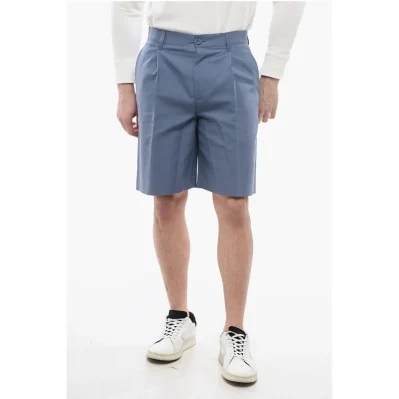 Pleated Straight-Fit Shorts