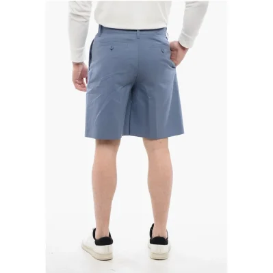 Pleated Straight-Fit Shorts