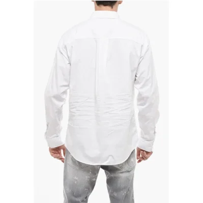 Dropped Shoulder Shirt with Contrasting Logo