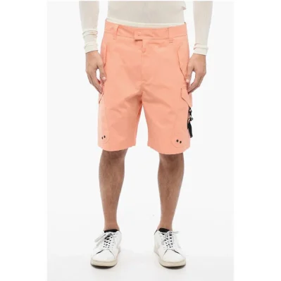Cotton Blend Cargo Shorts with Safety Details