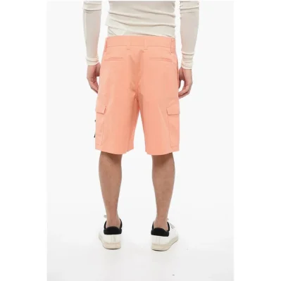 Cotton Blend Cargo Shorts with Safety Details