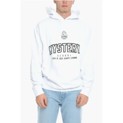 Hoodie with Contrast Print and Patch Pocket