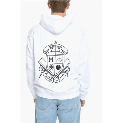 Hoodie with Contrast Print and Patch Pocket
