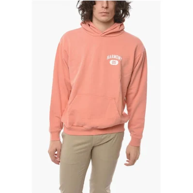 Logo Printed Brushed Cotton Hoodie