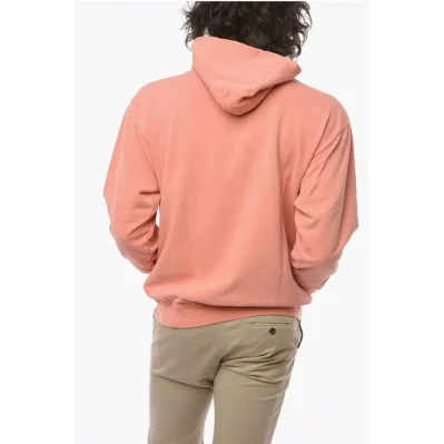 Logo Printed Brushed Cotton Hoodie
