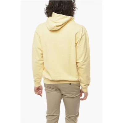 Logo Printed Brushed Cotton Hoodie