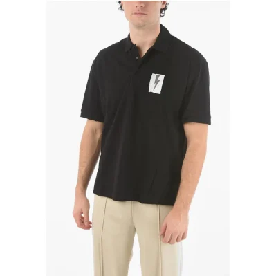 Loose Fit FLAG BOLT Polo with Printed Logo