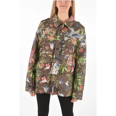 COUTURE Printed Parka JUNGLE embellished with Rhinestones