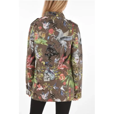 COUTURE Printed Parka JUNGLE embellished with Rhinestones