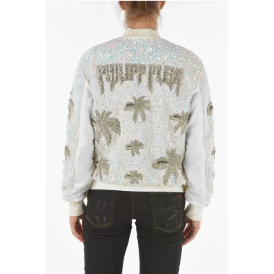 COUTURE All-Over Sequine and Crystal ALOHA PLEIN Bomber Jack