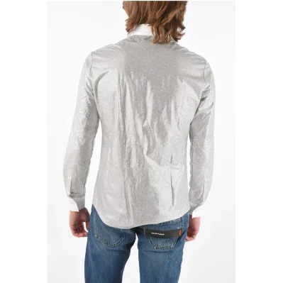 DIAMOND CUT Jewel Shirt with Spread Collar