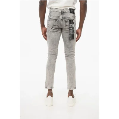 JEANS COUTURE Stone Washed Skinny Fit Denims 14cm