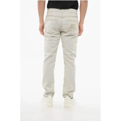 Skinny Fit Denims with Logoed Back Pocket 18cm