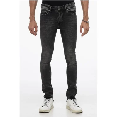 Dark Washed Skinny Fit Jeans 15cm