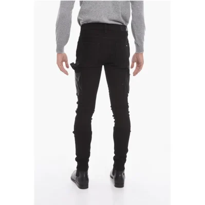 Stretchy WORKMAN Skinny Denims with Leather Detailing 16cm