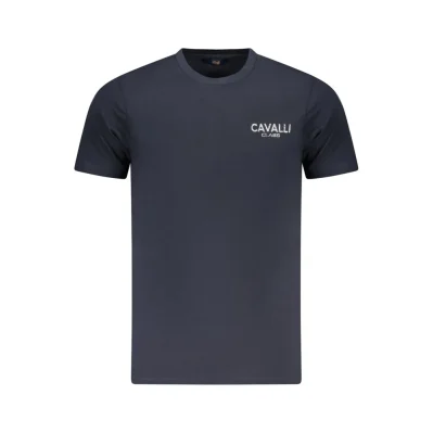 Blue Cotton Men T-Shirt