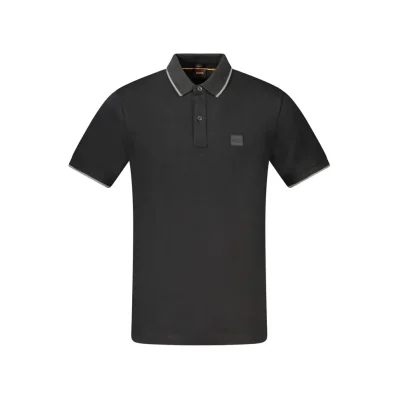 Black Cotton Polo Shirt