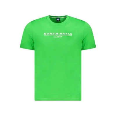 Green Cotton Men T-Shirt