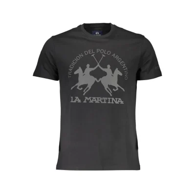 Black Cotton Men T-Shirt