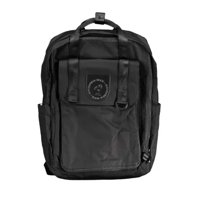 Black Cotton Backpack
