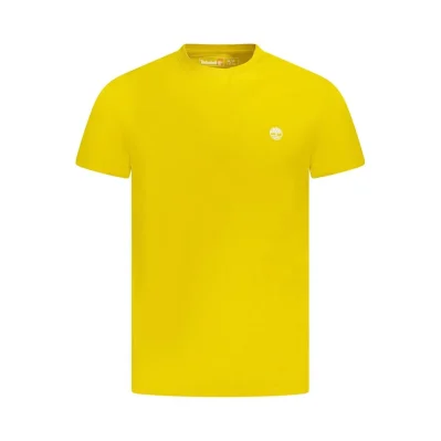 Yellow Cotton Men T-Shirt