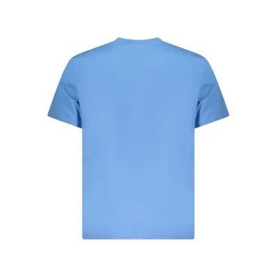 Light Blue Cotton Men T-Shirt