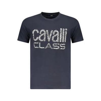 Blue Cotton Men T-Shirt