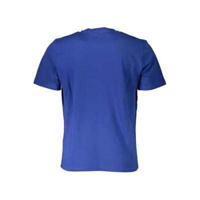 Blue Cotton Men T-Shirt