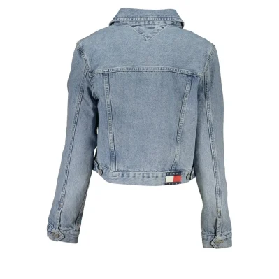 Light Blue Cotton Women Jacket