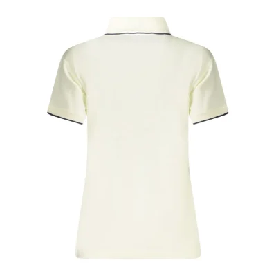 White Cotton Women Polo Shirt