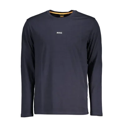 Blue Cotton Men T-Shirt