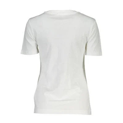 White Cotton Women TShirt