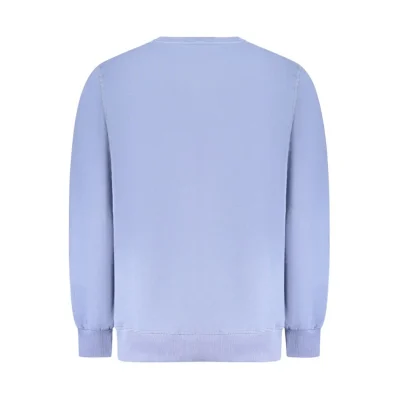 Blue Cotton Men Sweater