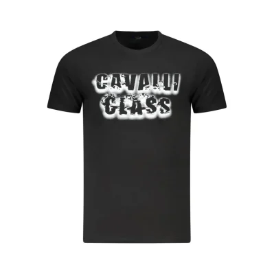 Black Cotton Men T-Shirt