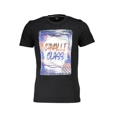 Black Cotton Men T-Shirt