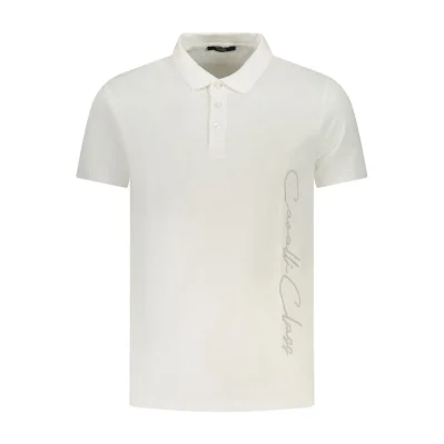 White Cotton Men Polo Shirt