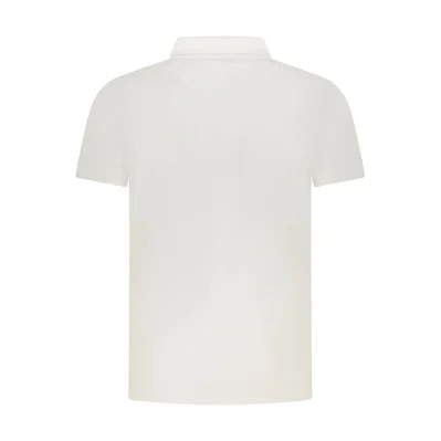 White Cotton Men Polo Shirt
