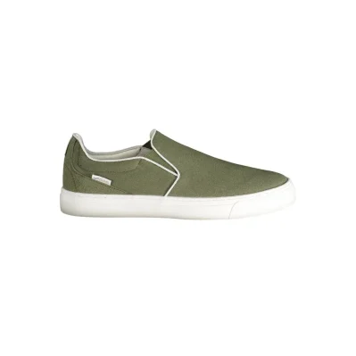 Green Polyester Men Sneaker