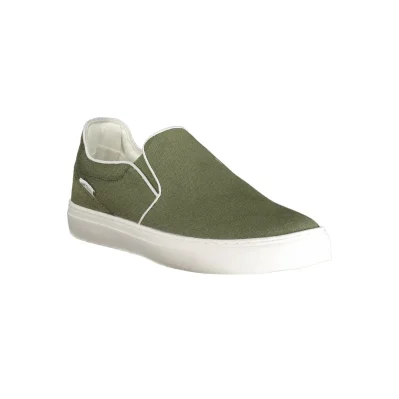 Green Polyester Men Sneaker